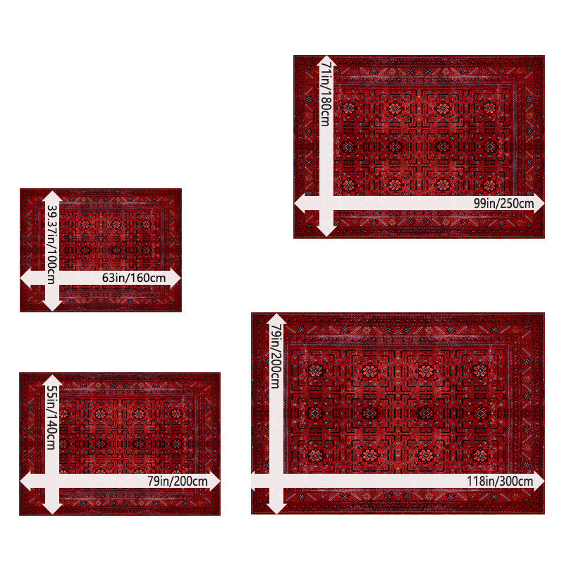 1pc Bohemian Pattern Velvet Mat, Polyester Fiber 100.00%, Machine Washable, Versatile for Living Room, Bedroom, Balcony, Indoor/Outdoor Use, Rugs for Living Room