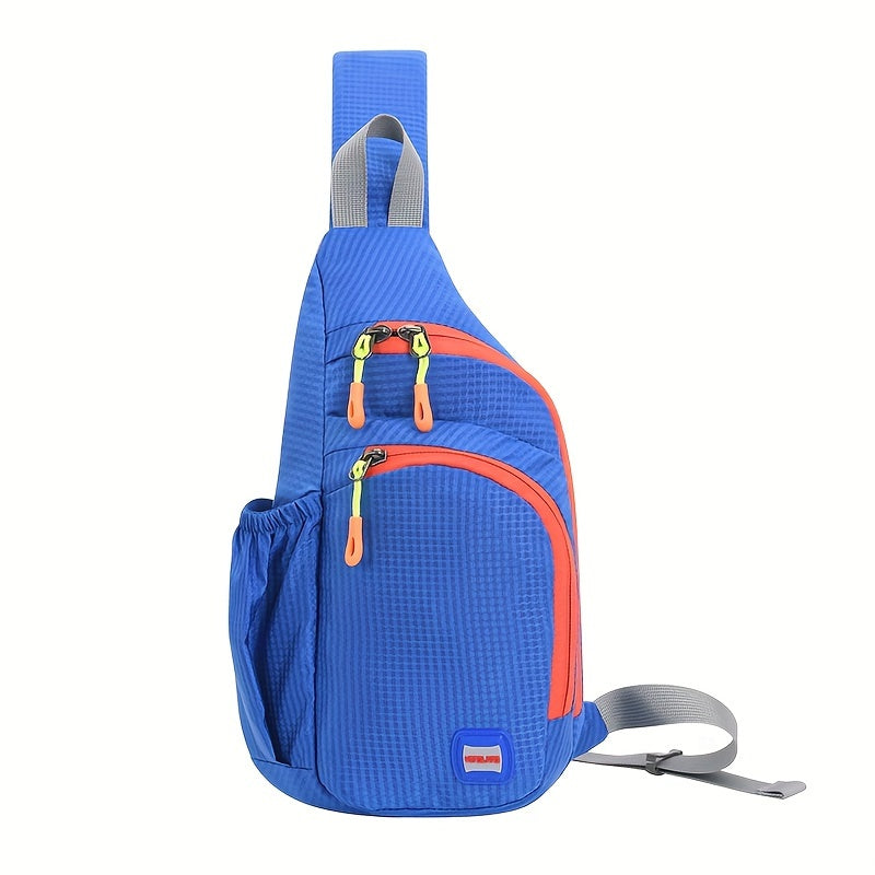 [Trendy Belt Bag] Trendy Nylon Belt Bag | Zipper Sling Bag with Side Pocket for Outdoor Sports