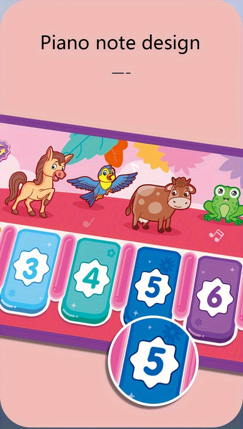 Kids' Interactive Piano Keyboard Dance Mat - Battery-Powered, Early Learning Toy For Ages 3-6, Perfect Birthday Gift Piano For Kids Musical Toys For Toddlers