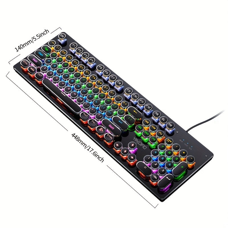 YINDIAO Gaming/Office Mechanical Keyboard, Wired USB Plug
