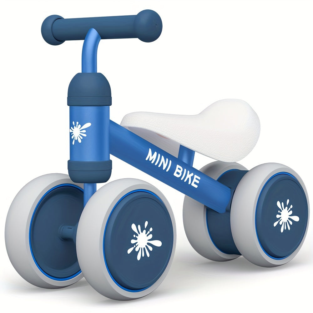 Baby Balance Bike Toys for 1 Year Old Boy Girl Gifts, 10-24 Month Toddler Balance Bike with 4 Silence Wheels, No Pedal Toddler First Bike, First Birthday Gifts Christmas for Boys and Girls