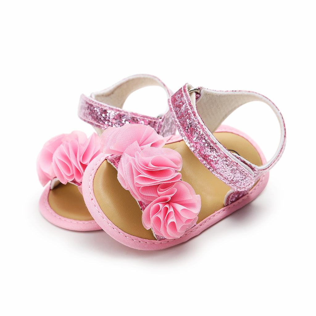 Adorable Baby Girl's Floral Sandals - Breathable, Comfortable, and Durable Open-Toe Shoes for Newborn, Infant,