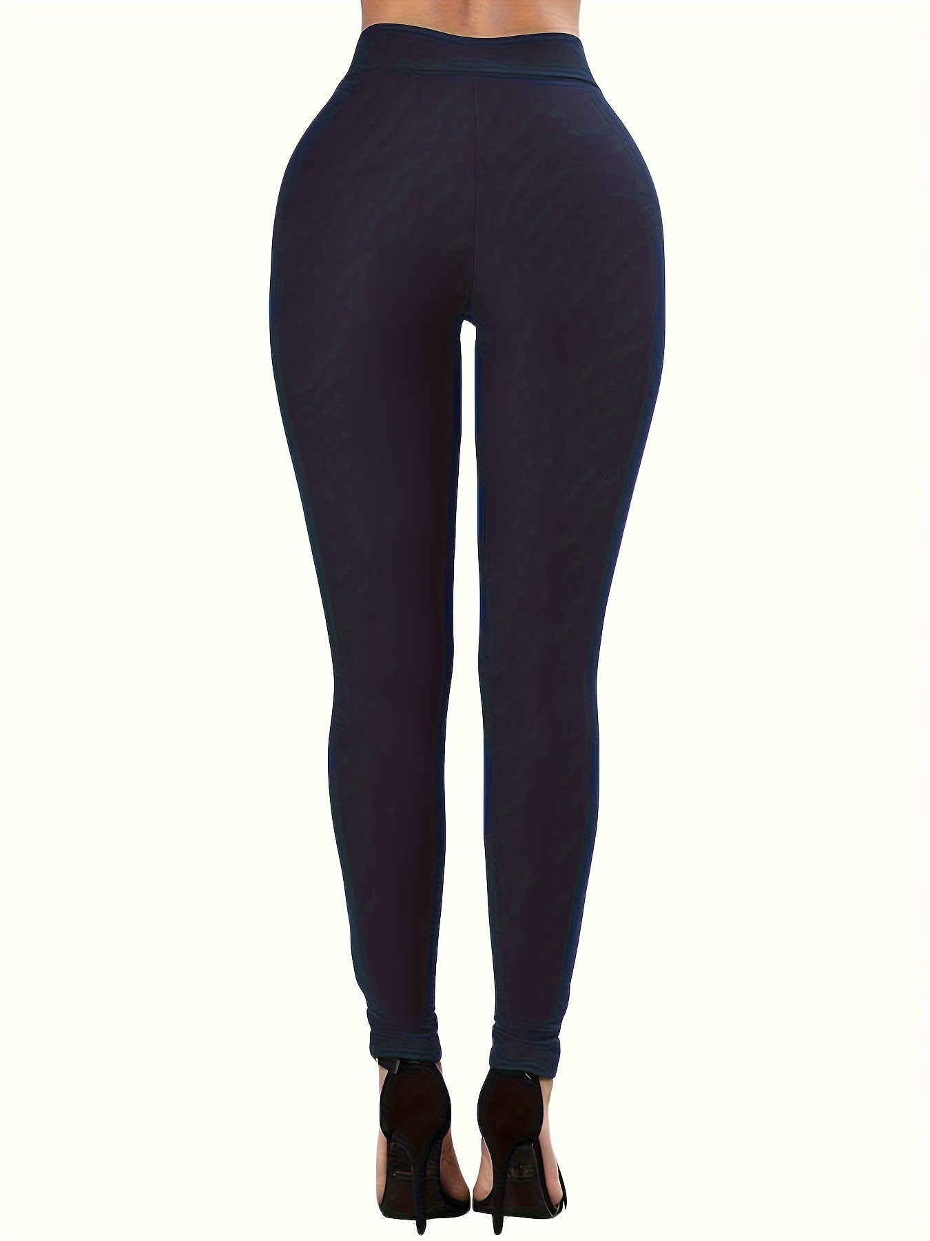 Women's Sexy High-Waisted Tight Leggings - 9/10 Length (Short Ankle) Cross-Over Strap Pants