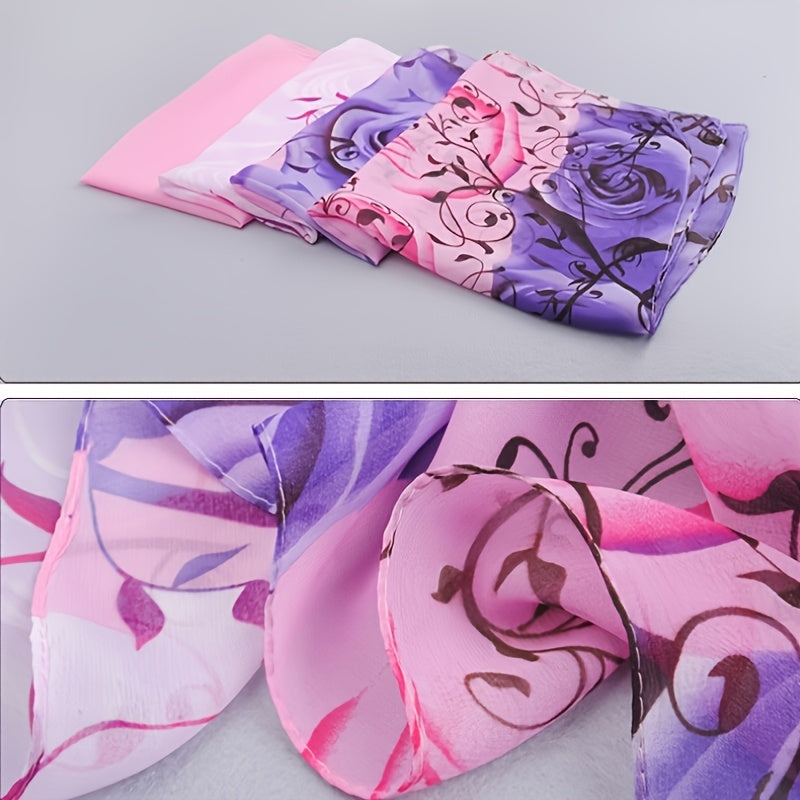 Fashionable Chiffon Scarves for Spring And Summer, Women'S Summer Sun Protection Shawls,