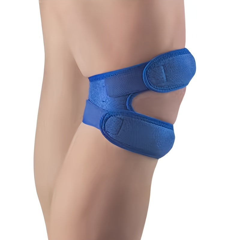1pc FlexiSupport Elastic Knee Brace, Polyester & Nylon High Stretch Patella Stabilizer, Pull-On Knee Pad for Sports, Cycling, Mountaineering, Basketball, Soccer - Uncharged Knee Support Strap