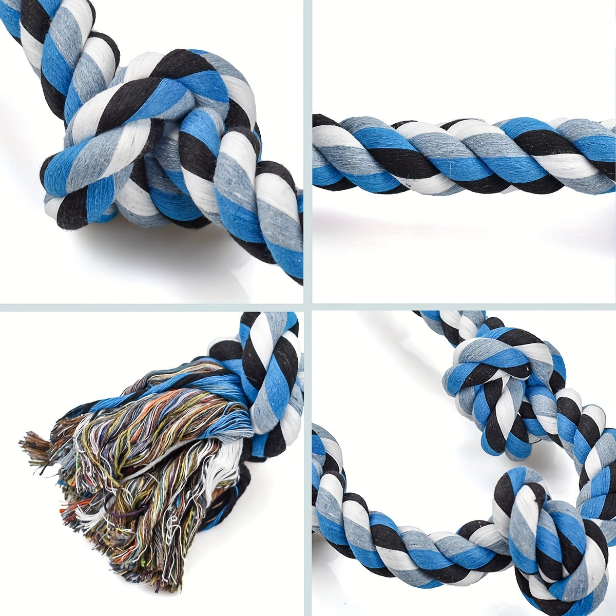 Durable Polyester Dog Rope Toys, Tough Chewable Tug Rope, for Aggressive Chewing, Teeth Cleaning, Tether Ball for Large Breeds, Heavy-Duty Play and Exercise
