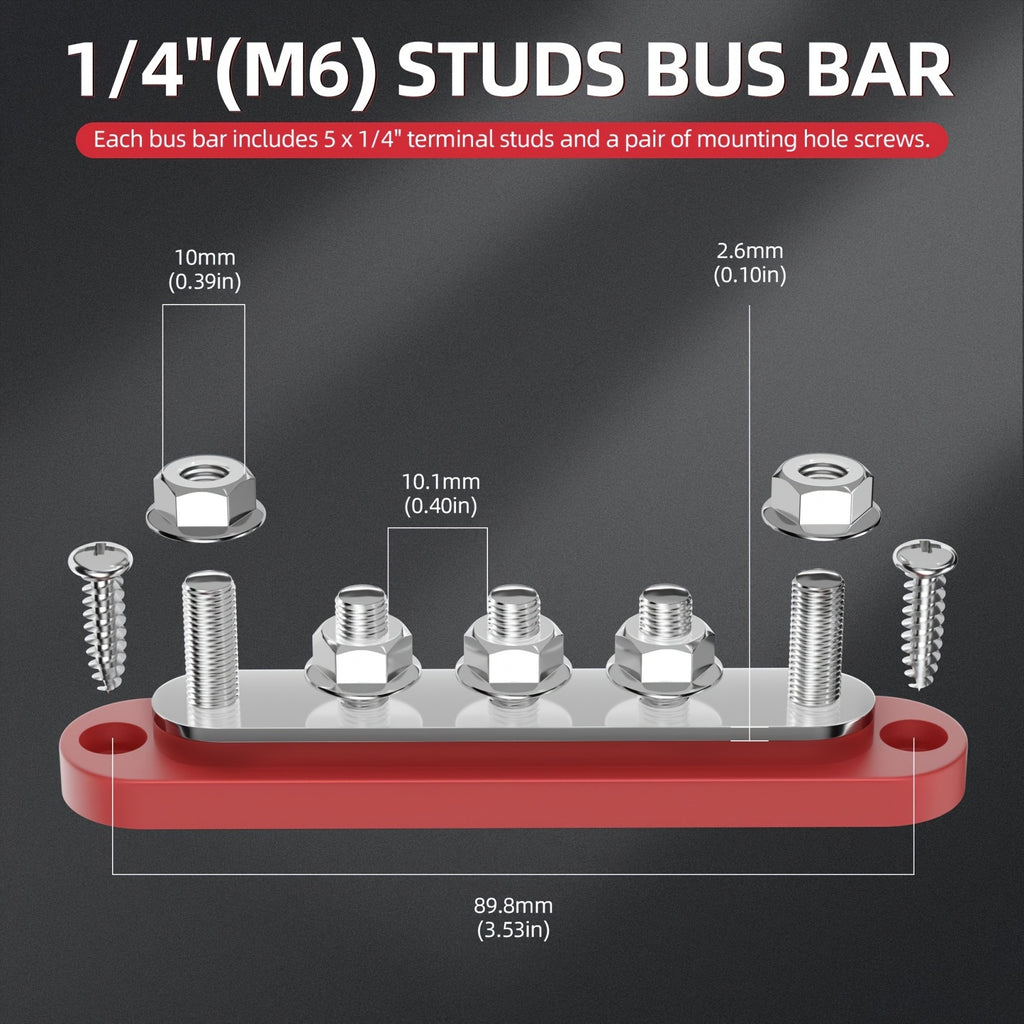 150A 48V DC Automotive Busbar, Used In Yacht, Boat, RV, Car Circuit Modification, Busbar Box.