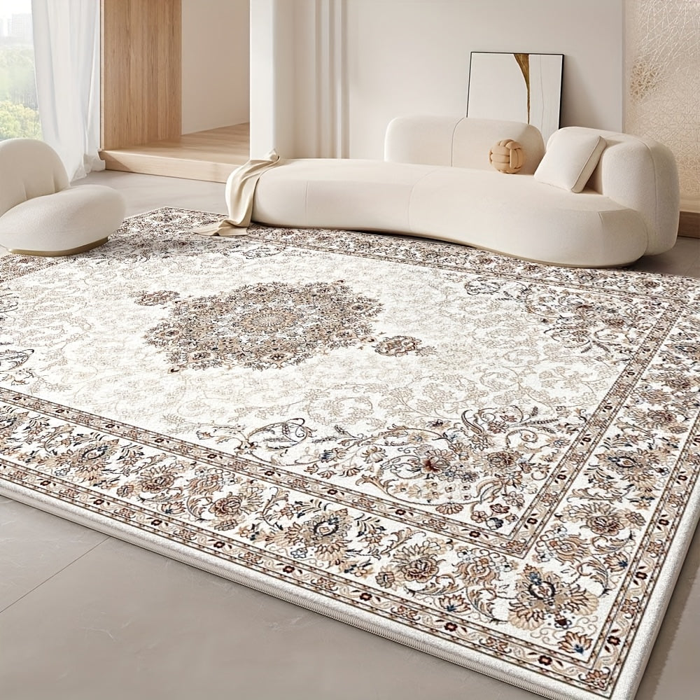 Velvet Living Room Mat: Fresh And Minimalist Design, Anti-Slip for a Cozy Bedroom, Machine Washable, Durable, Soft, Safe, And Easy to Clean – Perfect for Rooms, Kitchens, Or Dining Areas, Rugs for Living Room, Living Room R