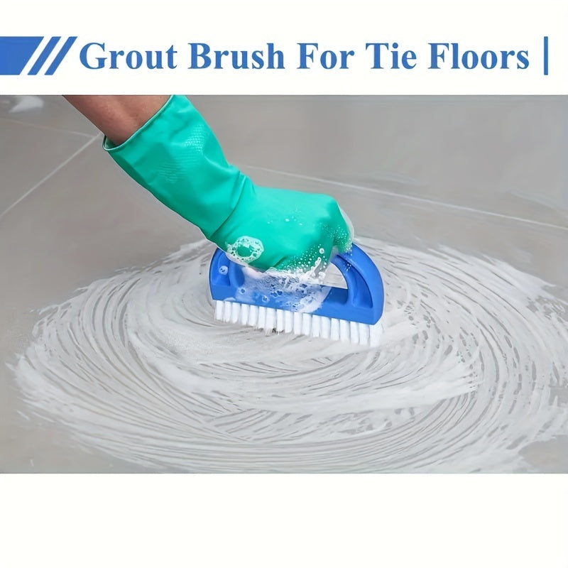 1pc, Hard Bristle Grout Cleaning Brush, Bathroom Shower Grout Cleaner, Tile Cleaning Brush, Shower Grout Scrubber Cleaning Brush For Tile, Cleaning Supplies, Cleaning Tool