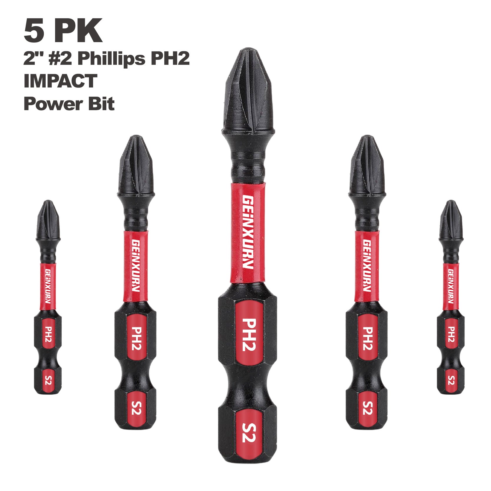 5/10/20pcs 50mm/2Inch Phillips PH2 Impact Screwdriver Bit, For Plastic Products, Woodwork Articles, Metal Works In Family, Factory, Office Etc.