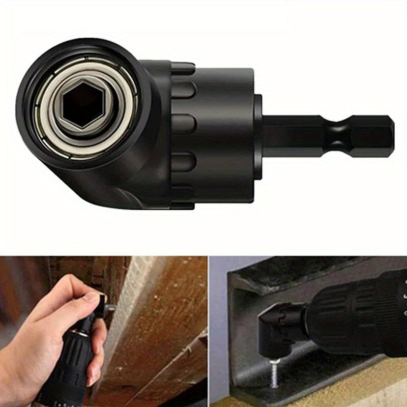 1pc 105 Degree Drill Adapter Attachment, Impact Driver Extension Hex Bit Socket 1/4" For Wrenches And Drills, Charging Screwdrivers Or Manual Wrenches