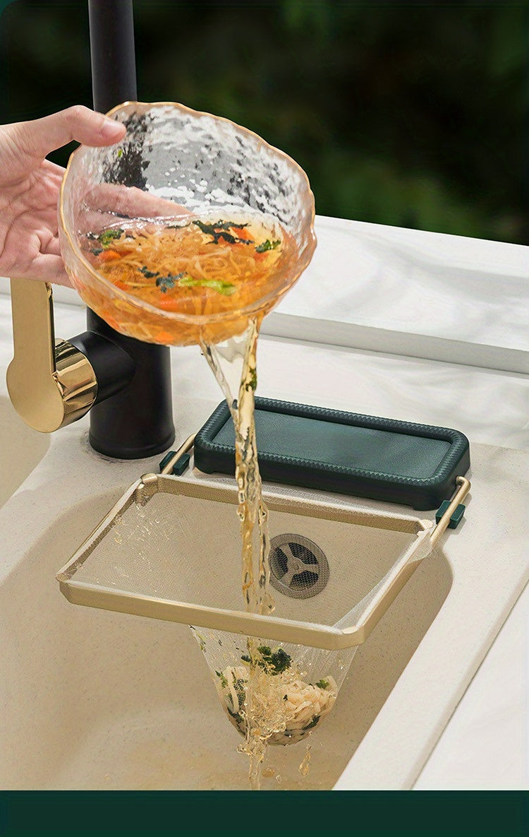 [Foldable Sink Strainer] Sink Filter Rack | Foldable | Mesh Bag | Anti-Clogging | Easy to Use