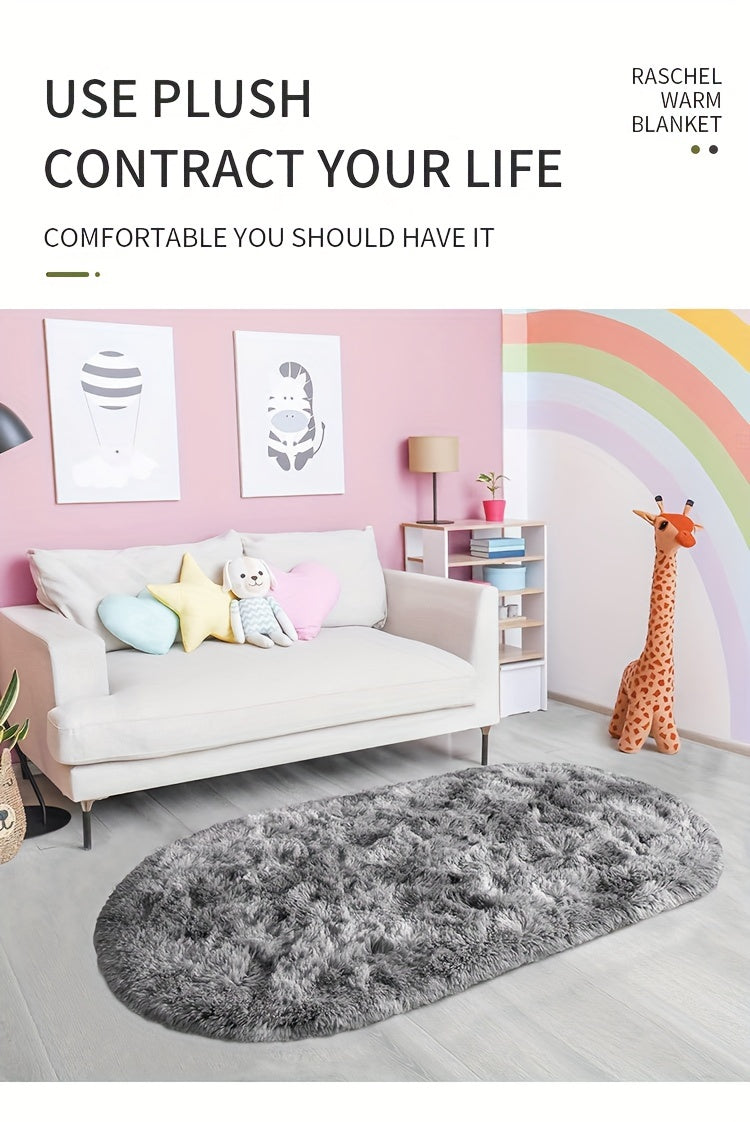 Luxurious Light Gray Plush Bedroom Mat - Soft, Skin-Friendly & Easy Care, Non-Slip Backing, Cozy Warm Mat for Home Decor, Rugs for Bedroom