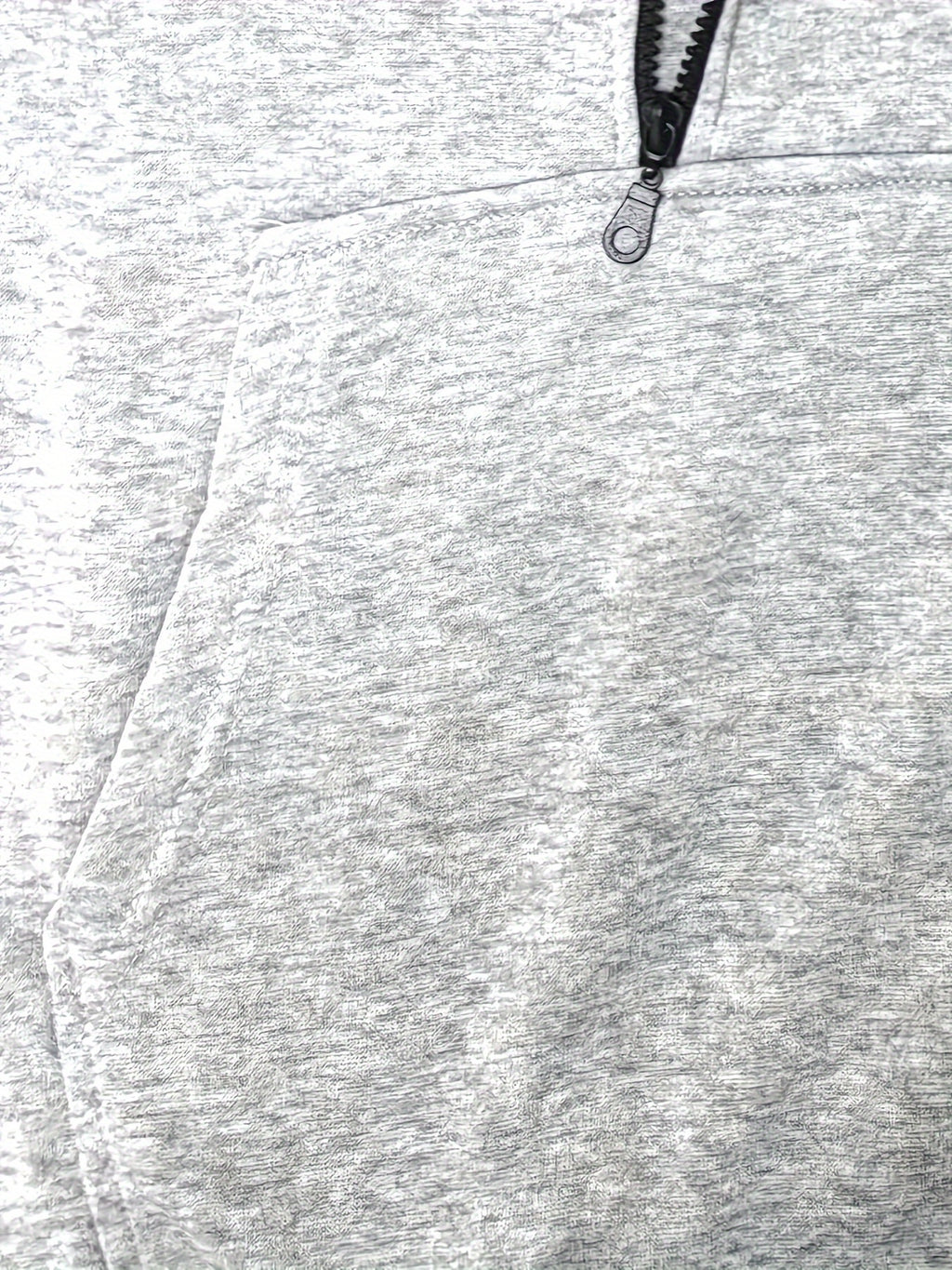 Men's Long Sleeve Letter Print Hoodie Sweatshirt with Kangaroo Pocket, Zipper Sloped Collar, Suitable for Outdoor Sports, Autumn and Winter Fashion