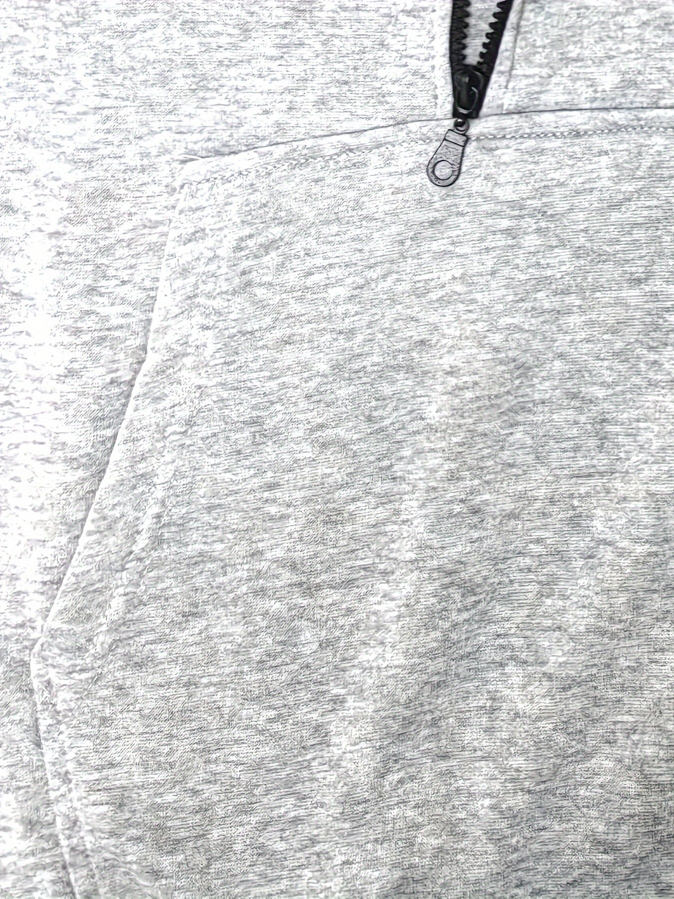 Men's Long Sleeve Letter Print Hoodie Sweatshirt with Kangaroo Pocket, Zipper Sloped Collar, Suitable for Outdoor Sports, Autumn and Winter Fashion