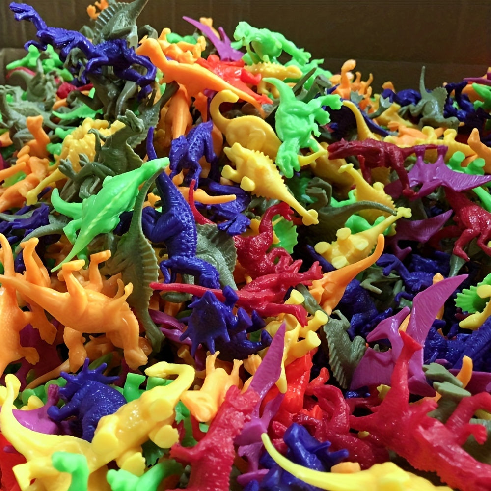 50 Soft Rubber Dinosaur Toys - Random Selection of High-Quality Plastic Mini Dinosaurs, Suitable for Ages 3-6