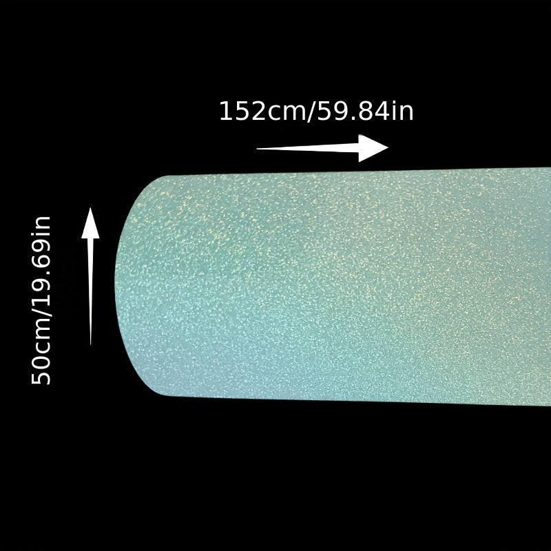 Light Blue Golden Color-Changing Vinyl Packaging Automotive Film (19.69 inches X 59.84 inches) with Bubble-Free Air Release Technology