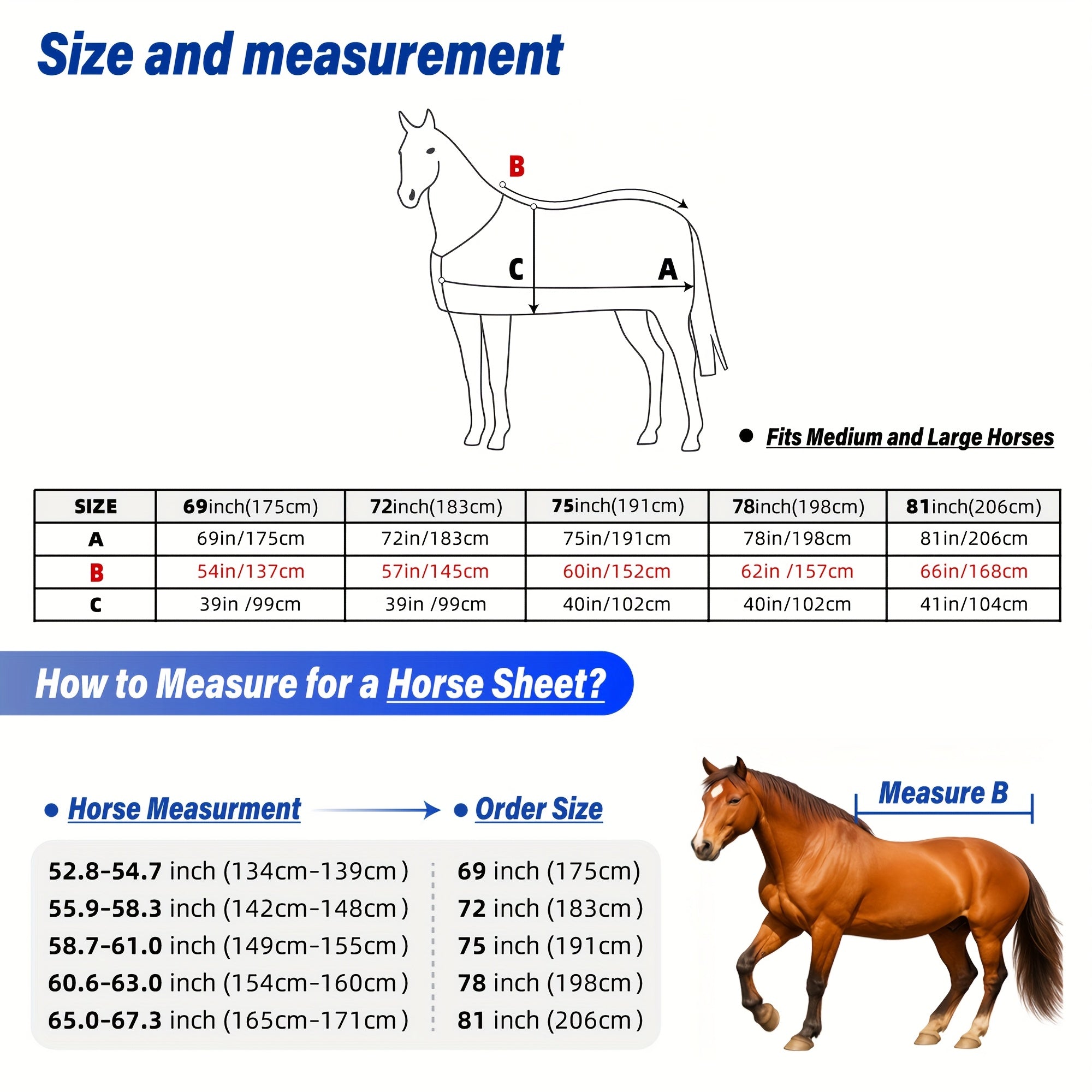 BARN & STABLE Heavy-Duty 600D Waterproof Horse Blanket - 3000mm/3000mvp Winter Turnout Rug with 200g Fill, & Adjustable Fit, All-Weather Horse Cover for Horses (Arabian, Thoroughbred, Shetland) - Durable Equestrian Gear, Hors