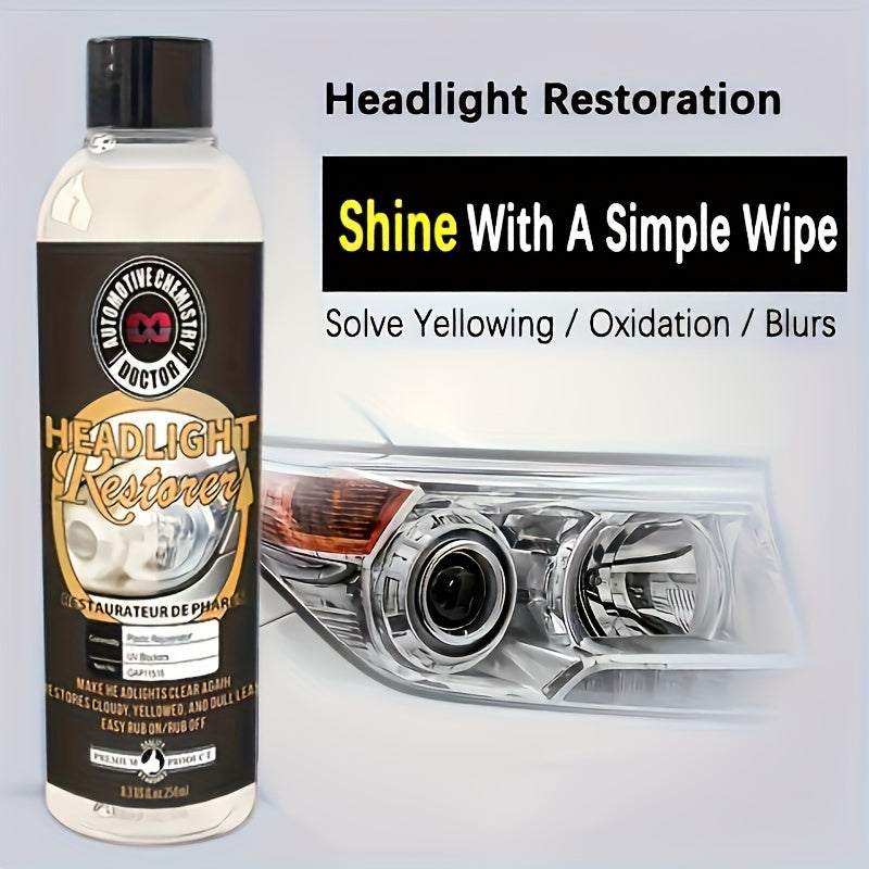 Automotive Headlight Repair Liquid Automotive Headlight Scratch Blur Oxidation Macular Enhanced Crystal Electroplating Retread 8.45oz