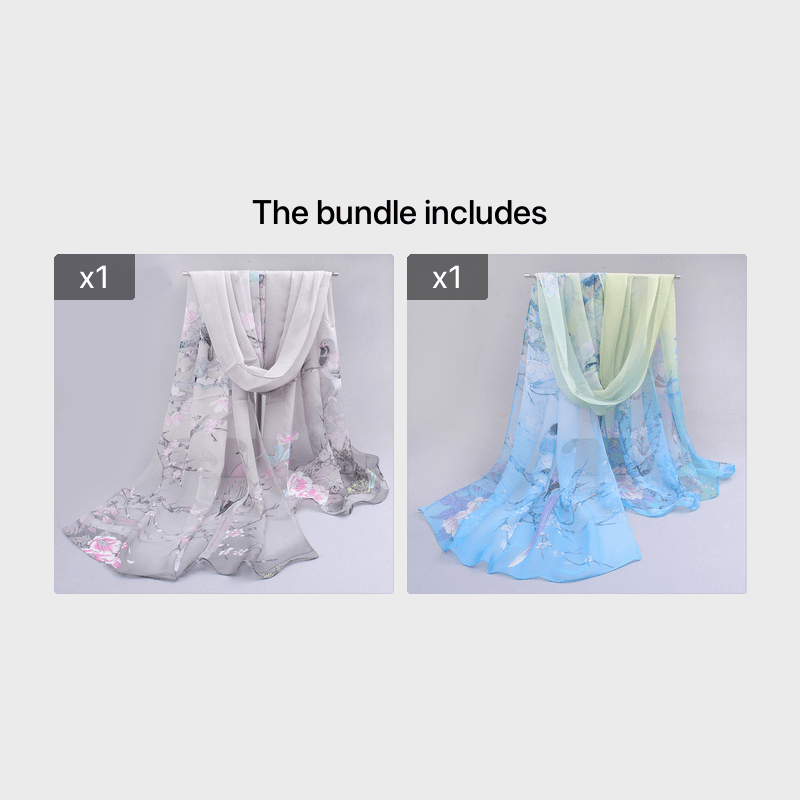 Elegant Thin Chiffon Scarf |, Animal Print, Breathable, Windproof, Decorative, Suitable for Weekend Casual, Machine Washable