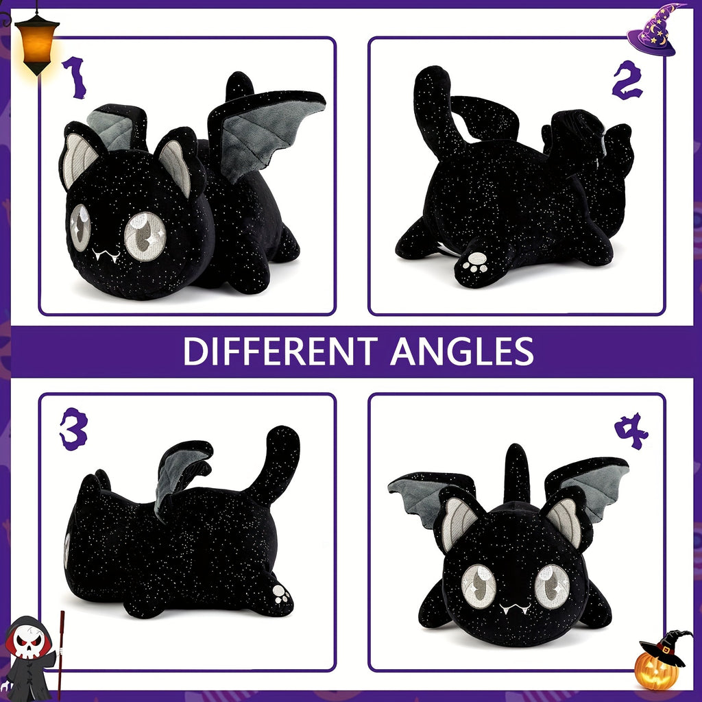 Mee-Meows Collection: Festive Cat Plush Toys - Bat, Spider, Mummy, Purple Sugar Skull, Zombie, and More - Great Gift for Kids & Fans - Ages 0-3