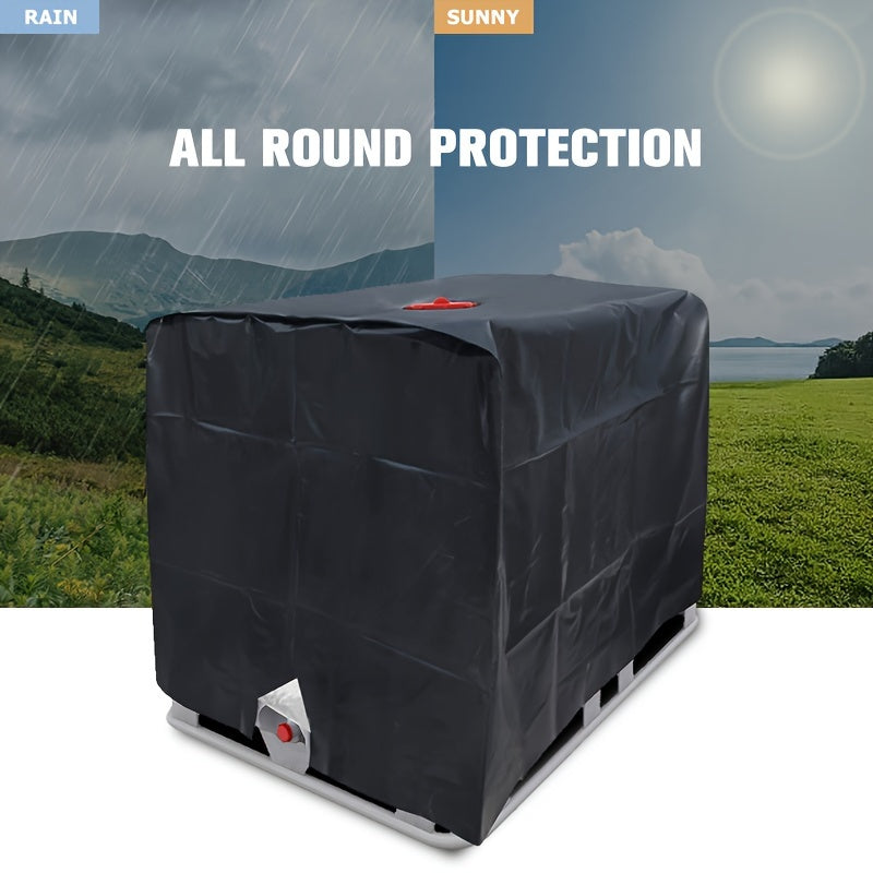 Waterproof Polyester Sunshade Cover - 1pc IBC Tote Cover For Outdoor Garden 1000L Rain Barrel Protective Cover