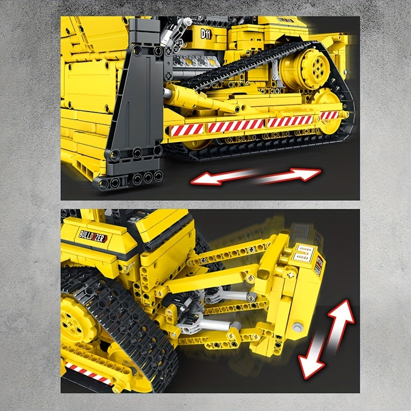 Reobrix 1988pcs Busy Construction Vehicle Blocks, Engineering Vehicle Building Block Assembly Model DIY Puzzle Assembling Building Blocks, Cool And Fun Vehicle Building Block Model Toys