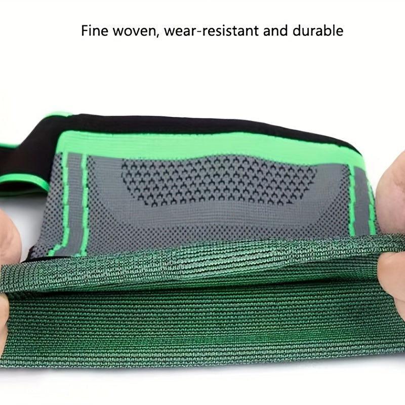 1pc Men's Sports Compression Knee Protector - Knee Support & Protection for Fitness, Running, Gym, and Outdoor Activities - Breathable, Short, Nylon Strap Design