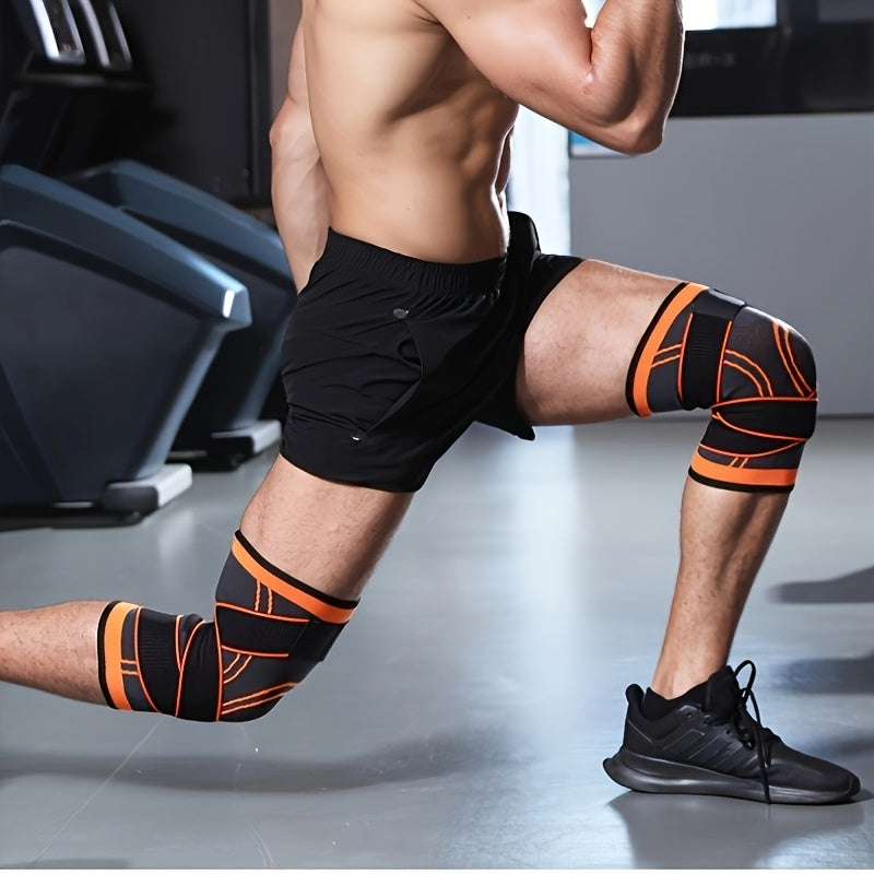 1pc Strap Knee Protector Sports Knee Support Adjustable Compression Breathable Joint Protection Sports Knee Protector Strap Compression Basketball Running