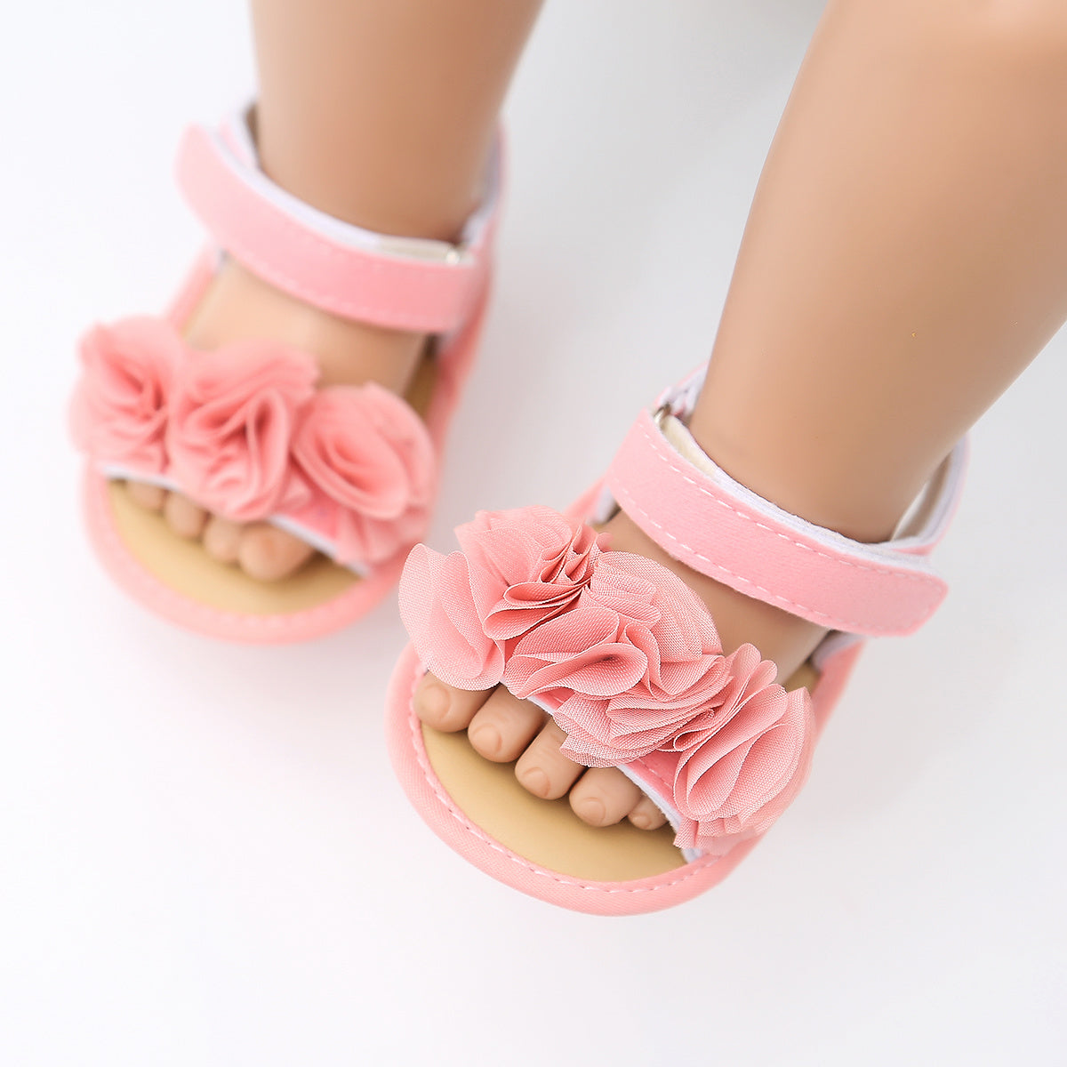Adorable Baby Girl's Floral Sandals - Breathable, Comfortable, and Durable Open-Toe Shoes for Newborn, Infant,