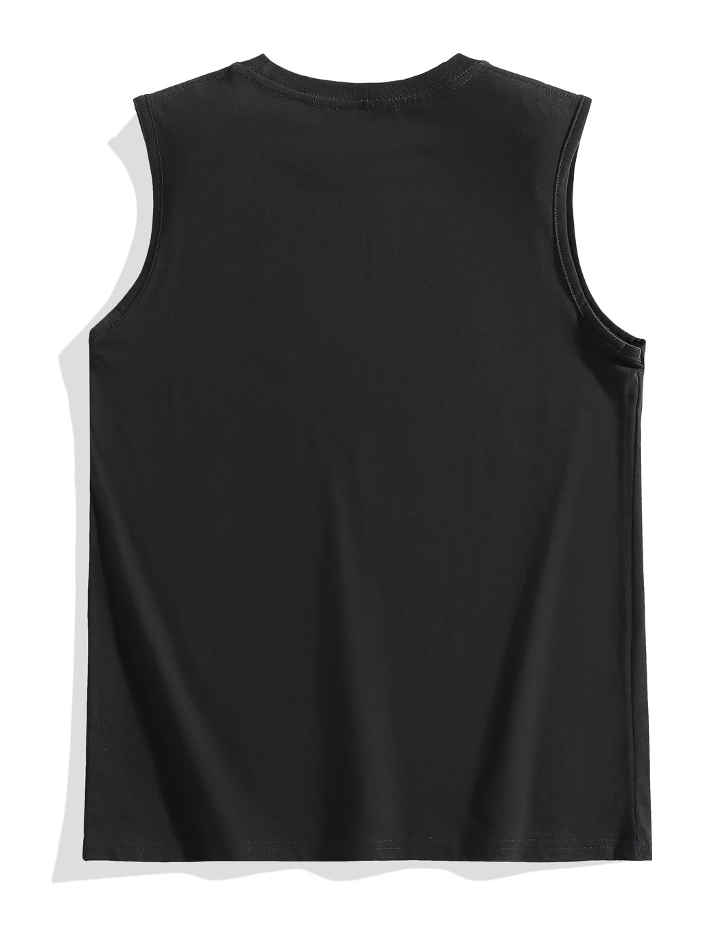 ME VERSUS ME' Round Neck Cotton Graphic Vest, Casual Sports Sleeveless Tank Tops, Men's Summer Clothing
