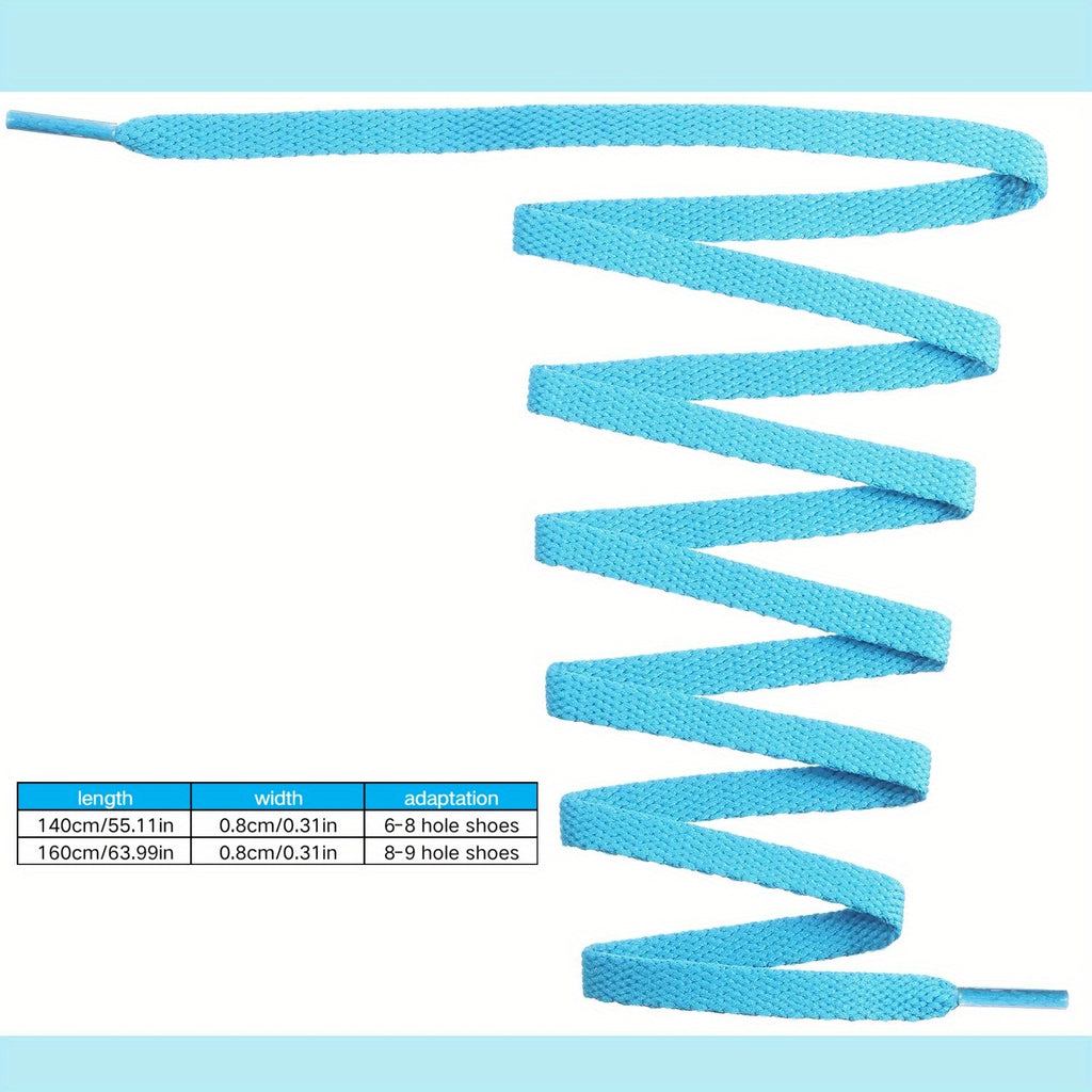 1pair Color Shoelaces Flat Sneakers Canvas Sports Shoelaces, Available In Multi Colors, Matching Use For Men Women