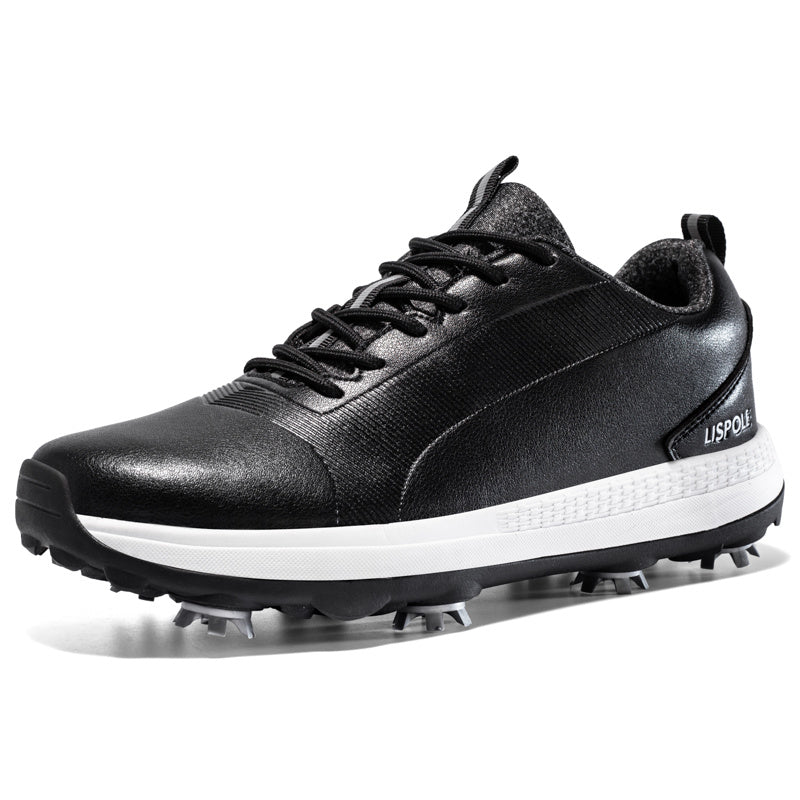 Men's Non-slip Spiked Golf Shoes, Professional Lace Up Sports Sneakers For Golf Training