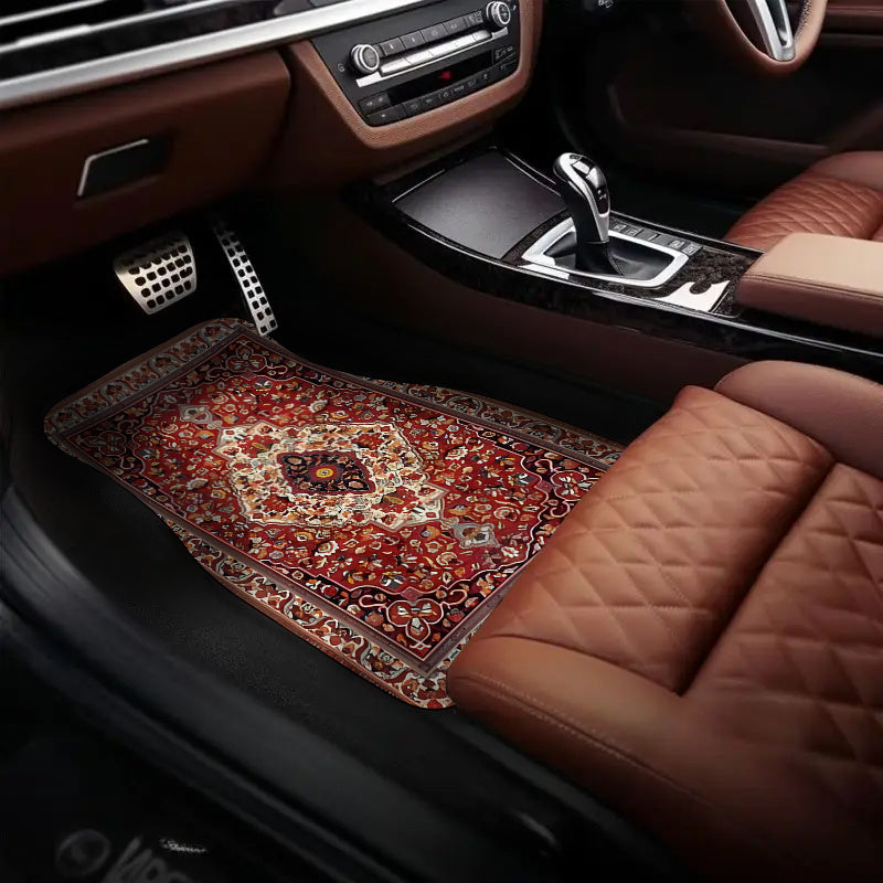Set of 4 Universal Vintage Moroccan Car Floor Mats,