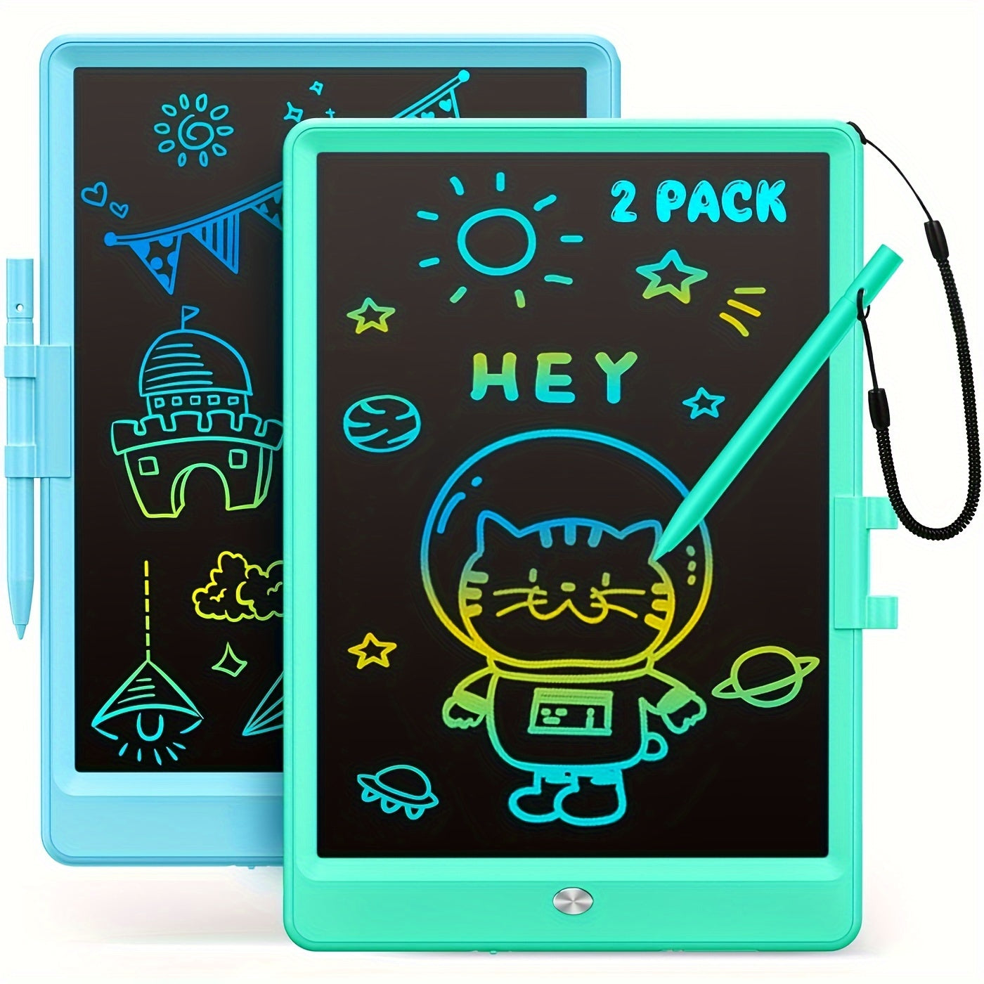 2pcs LCD Writing Board 10 Inches, Toys 3 4 5 6 7 8 9 10 Year Old Boys And Girls, Color Graffiti Board Drawing Board, Gifts For Boys Learning To Walk 3-12 Years Old, Memo Board, Drawing Board
