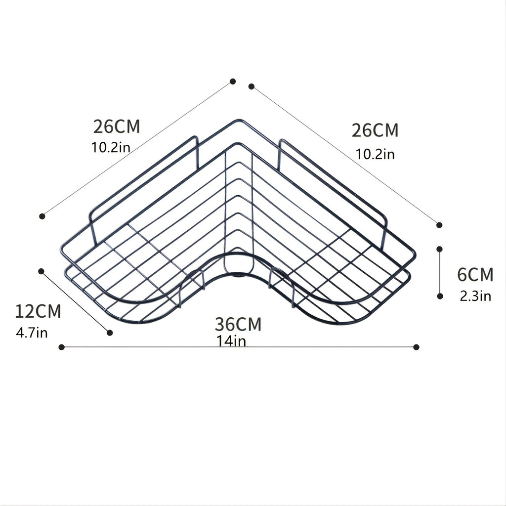 [Cast Iron Shower Shelf] 1pc Cast Iron Corner Shower Shelf