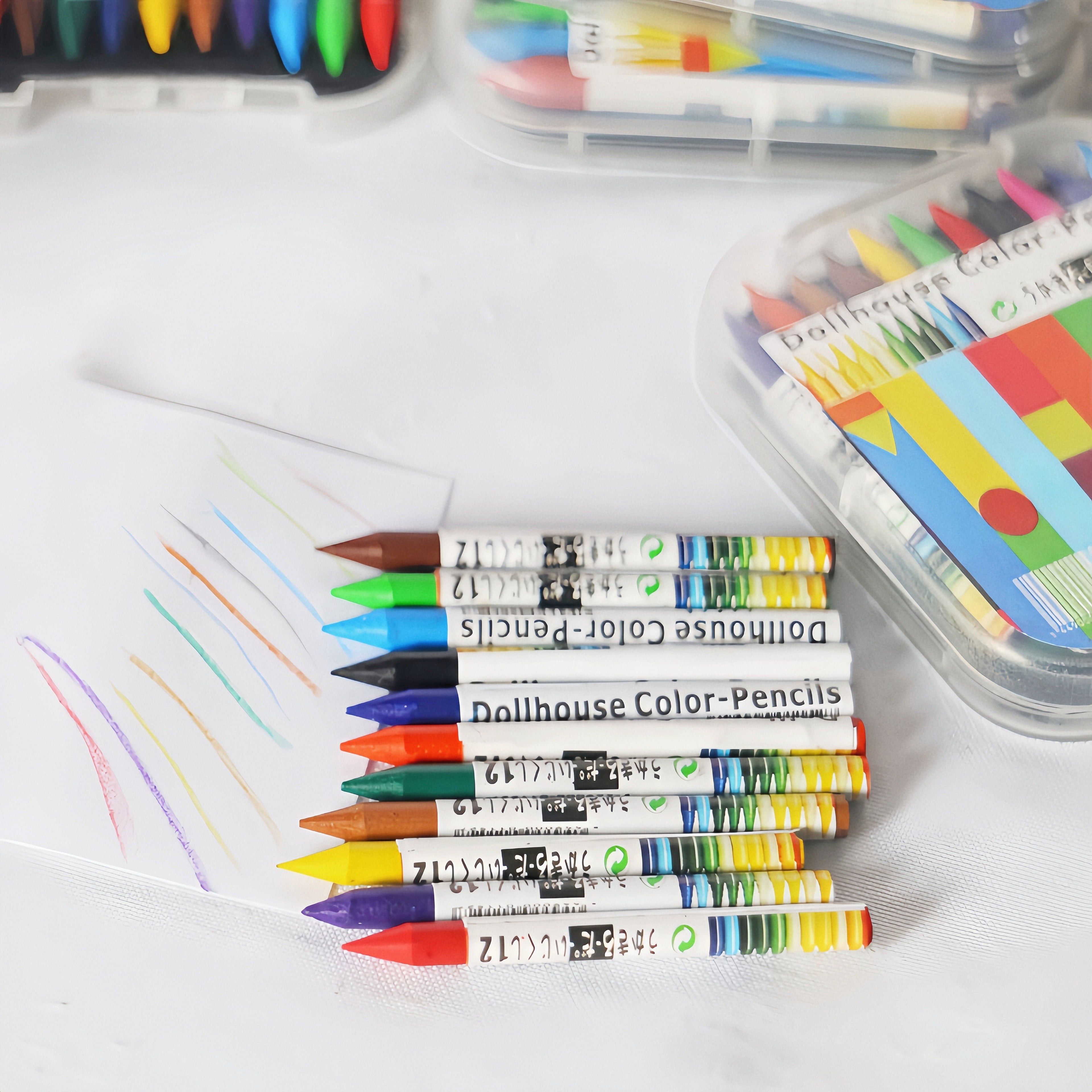 22-Color Dollhouse Mini Crayon Set - Spring Break Essentials, Easter Egg Decorating Kit & Prefilled Eggs with Toys, Teen Easter Basket Stuffers for 11.5" Fashion Dolls DIY Art Supplies
