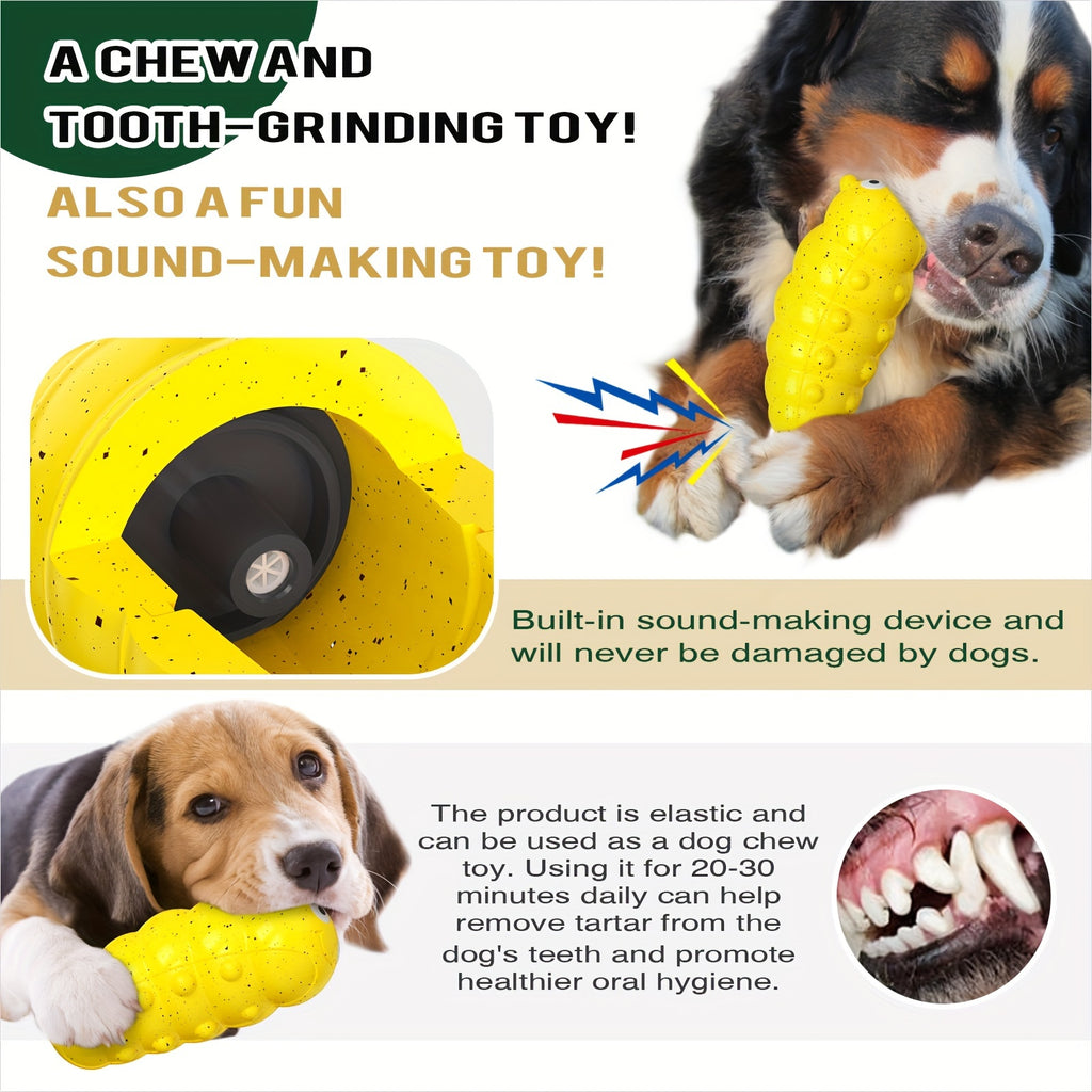 Dog Chew Toys for Aggressive Chewers Tough Enduring Squeaky Interactive Puppy Fun Teeth Toothbrush Doggie Toy for Small Medium Large Dogs Breed Birthday Gift