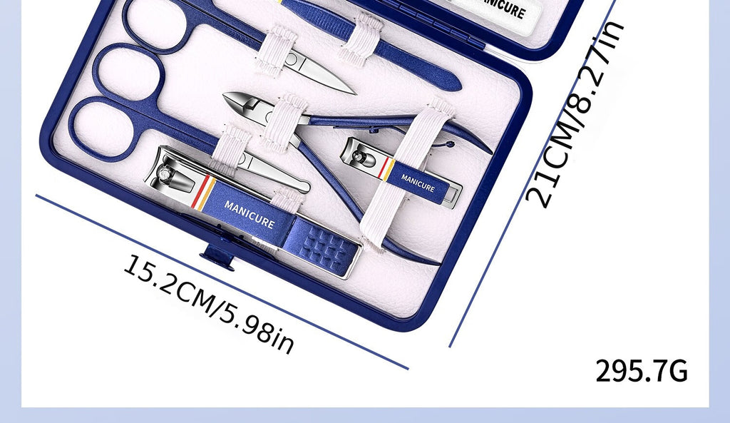 9/11/13/15/19pcs Fashion Nail Clipper Set Premium Manicure Tools for Men and Women, High-End Pedicure Kit