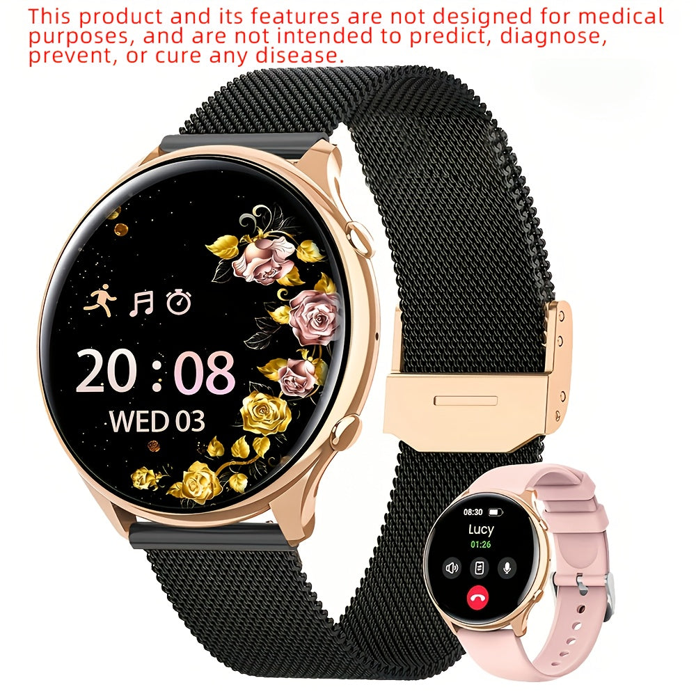 Smartwatch with Wireless Call/Dial, Female Functions, Sleep, 19 Sports Modes, Music Player, Pedometer - Perfect Birthday Gift for Men & Women, Christmas, Halloween, Smartwatches For Android & Ios