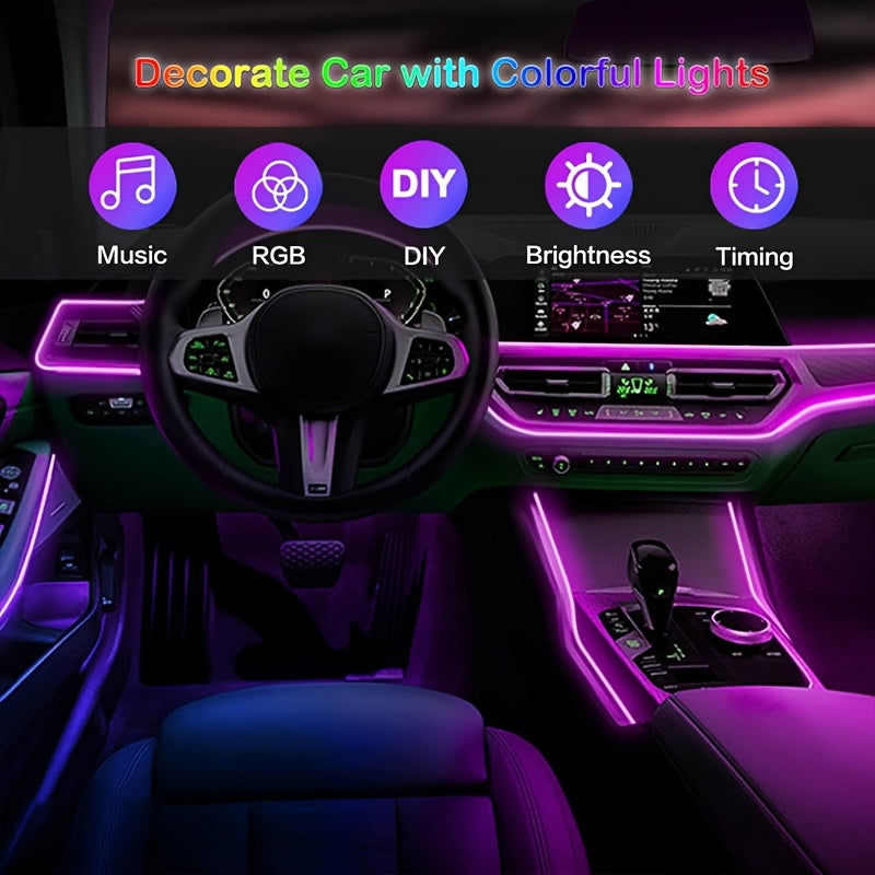 236-inch Optical Fiber, Automotive LED Light Strip, 5-in-1 Automotive Ambient Lighting Kit,
