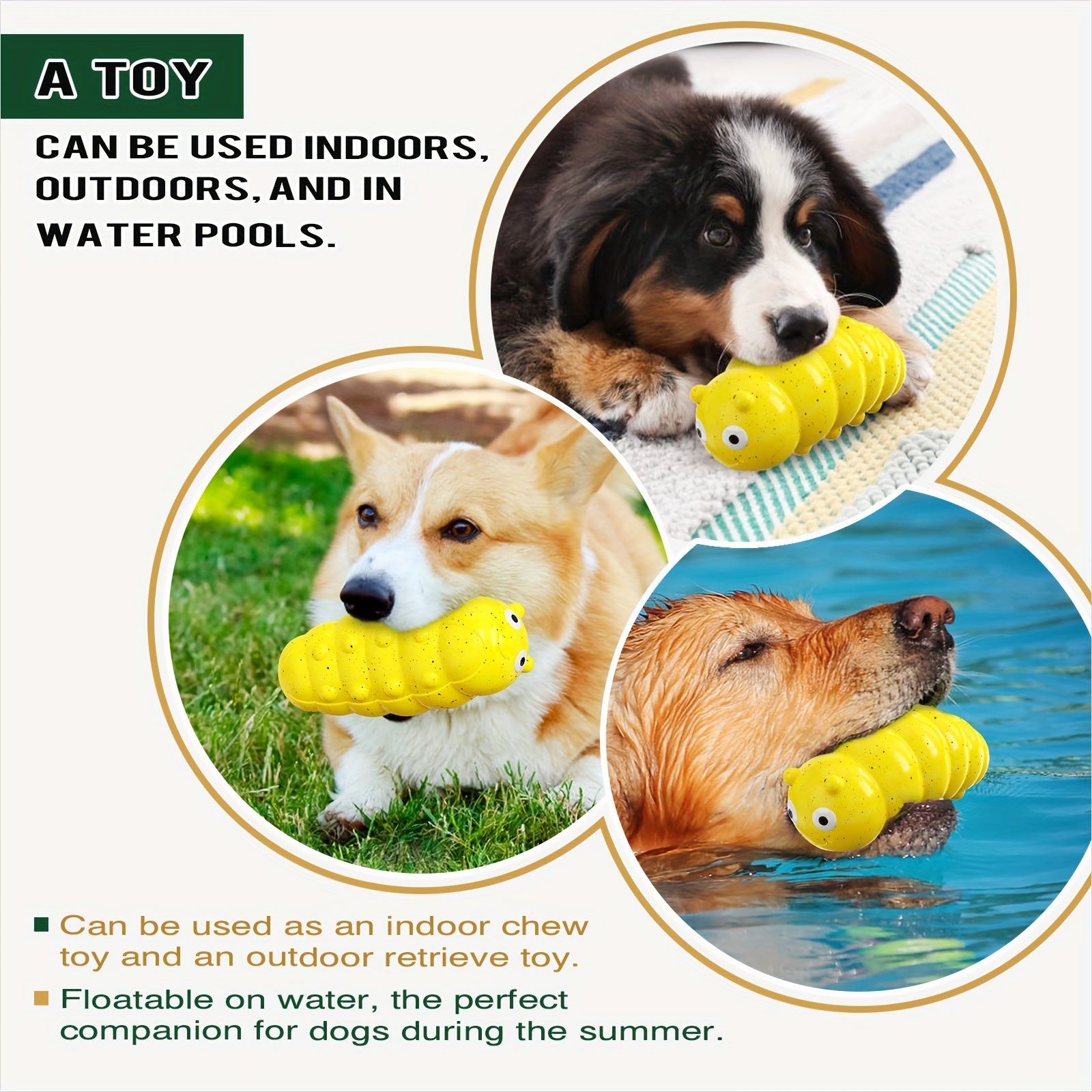 Dog Chew Toys for Aggressive Chewers Tough Enduring Squeaky Interactive Puppy Fun Teeth Toothbrush Doggie Toy for Small Medium Large Dogs Breed Birthday Gift