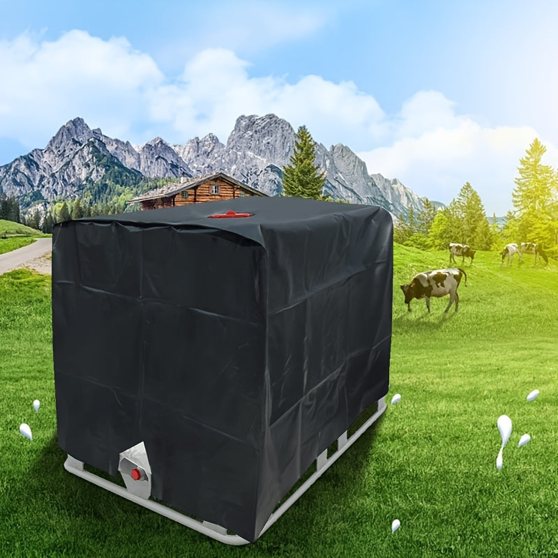 Waterproof Polyester Sunshade Cover - 1pc IBC Tote Cover For Outdoor Garden 1000L Rain Barrel Protective Cover