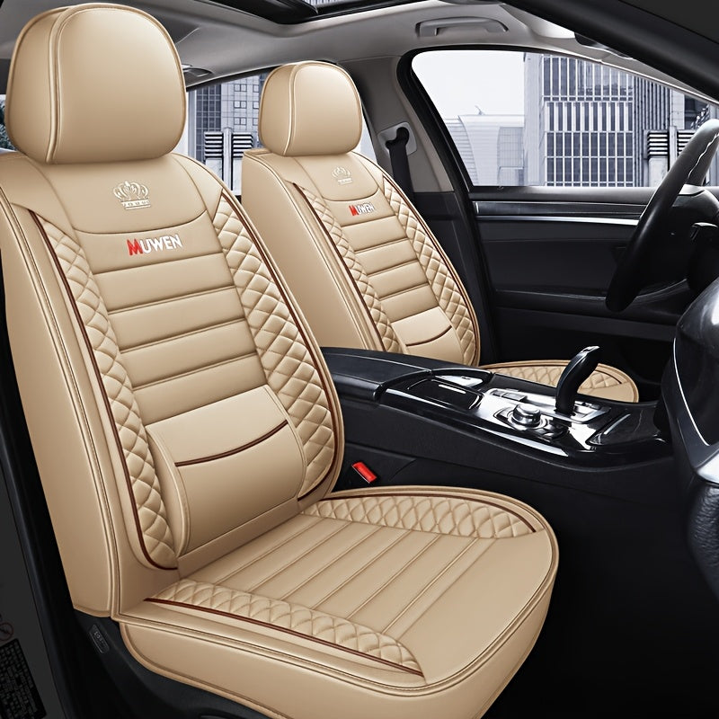 5pcs Full Seat Breathable Car Seat Covers, Suitable for 5 Seats -