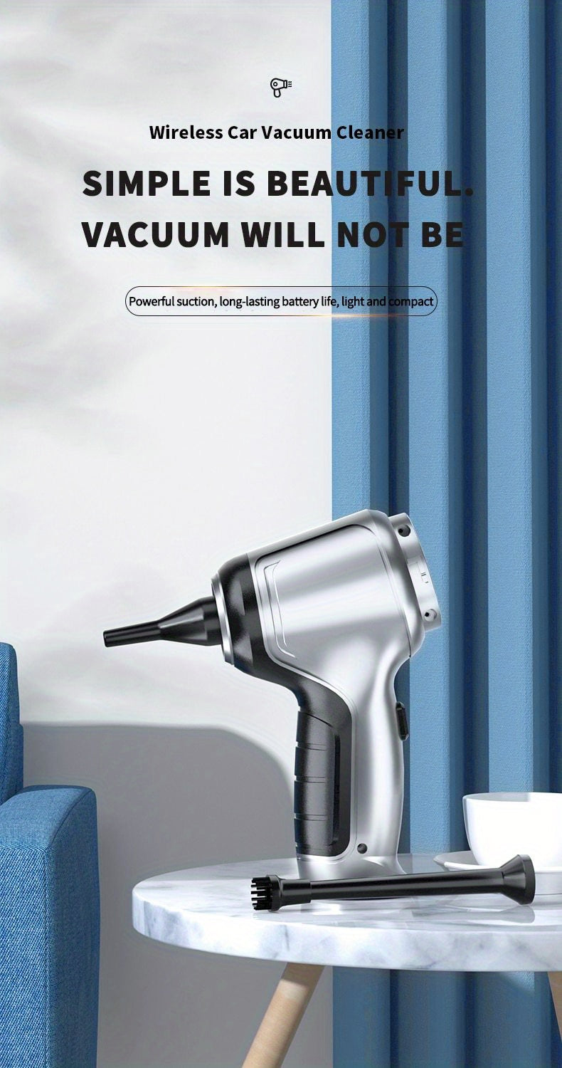 Car Vacuum Cleaner, Wireless High Suction Handheld Cleaning Machine, Household Appliance, Automotive Accessories, Robot Vacuum Cleaner