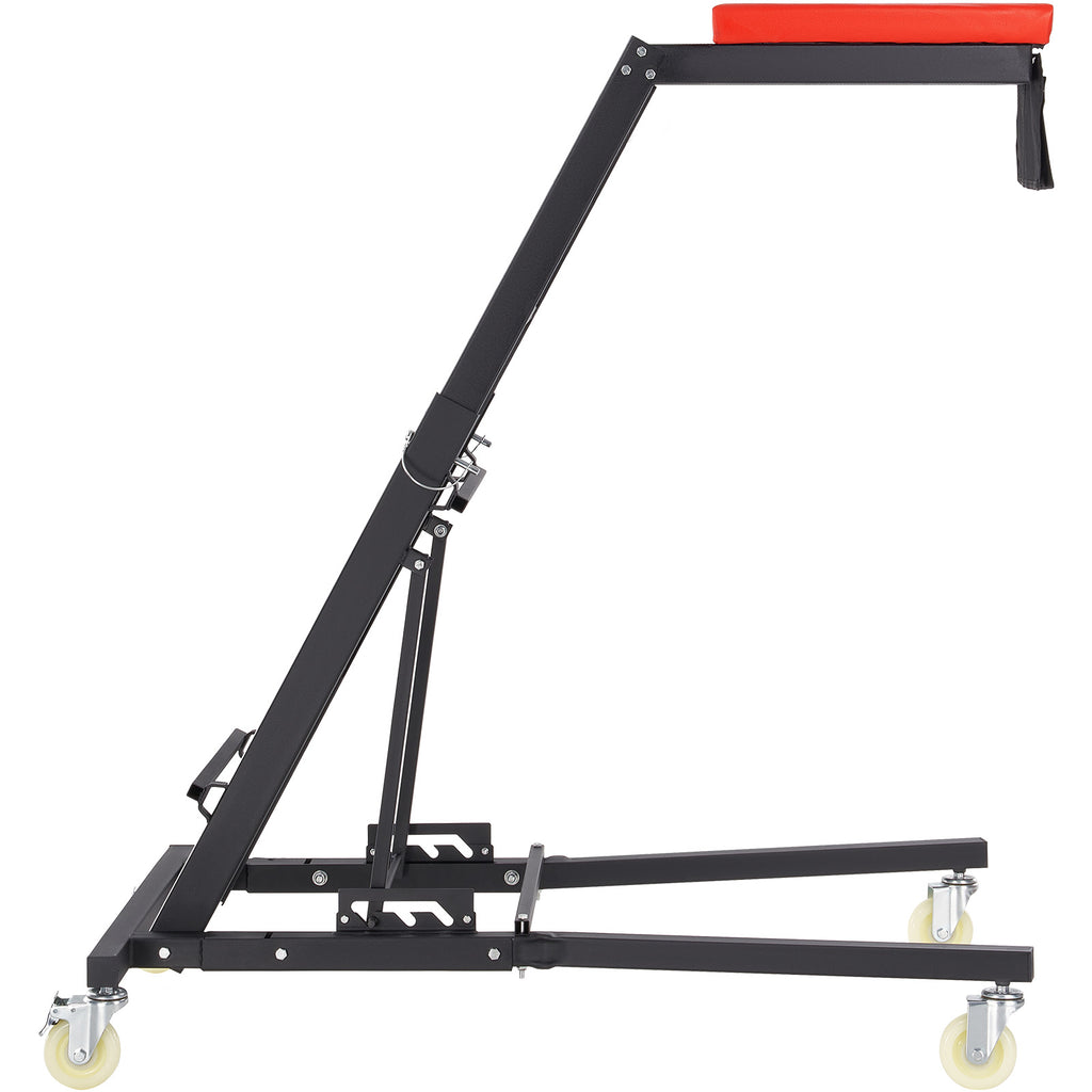 VEVOR Top Automotive Creeper, 48"-76" Adjustable Height Foldable Creeper, 400 LBS Capacity High Creeper, 4 Swivel Caster Wheels, Heavy Duty Work Creeper for Auto Repair and Maintenance