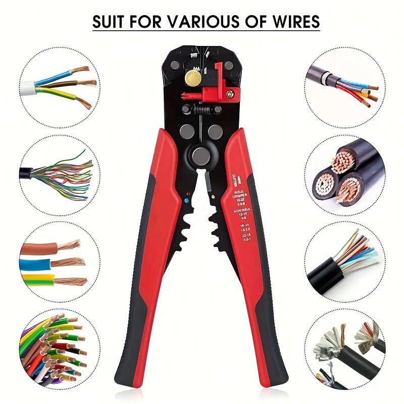280pcs UMLIFE Spade Crimp Terminals with 5-in-1 Wire Stripper, Insulated Copper Connectors