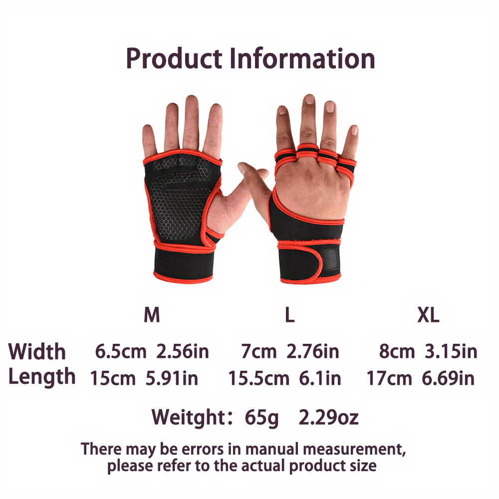 Half Finger Grip Gloves - Enhanced Wrist Support, Palm Protection, and Grip Enhancement for Weightlifting, Fitness, and Sports - Unisex, Breathable, and Comfortable