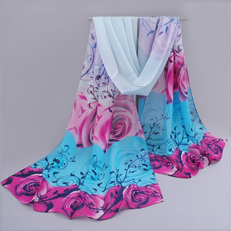Fashionable Chiffon Scarves for Spring And Summer, Women'S Summer Sun Protection Shawls,