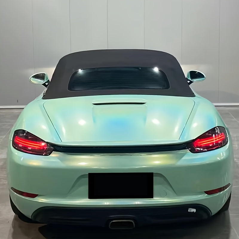 Light Blue Golden Color-Changing Vinyl Packaging Automotive Film (19.69 inches X 59.84 inches) with Bubble-Free Air Release Technology